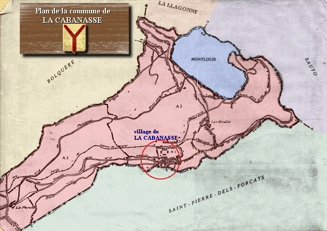 plan de la commune de La Cabanasse